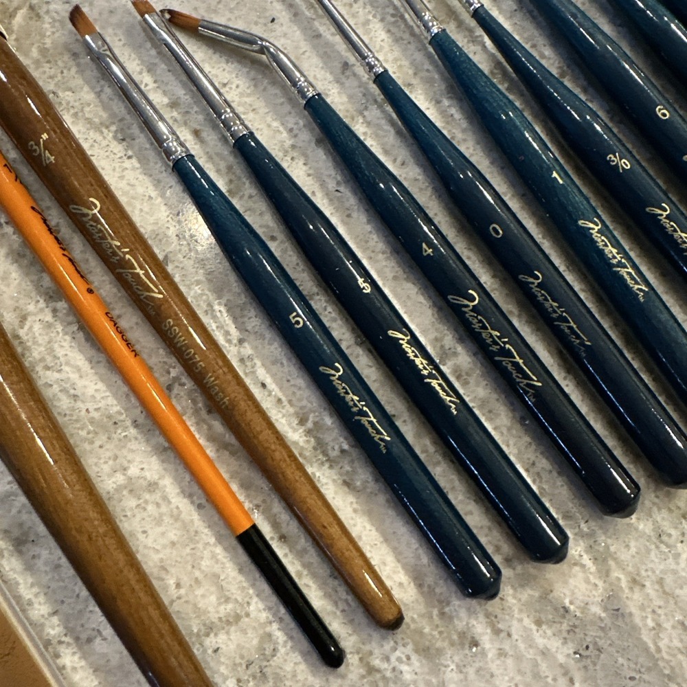 Lot Of Vintage Oil Paint Brushes 40 Winsor & Newton Robert Simmons Master Touch - Picture 12 of 16